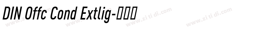 DIN Offc Cond Extlig字体转换